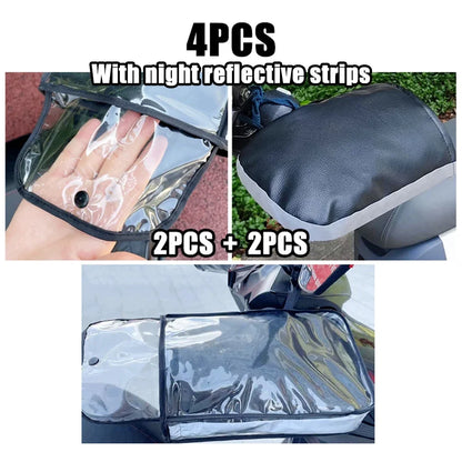 Waterproof Winter Handlebar Muffs - Motorcycle & Bicycle Hand Warmers