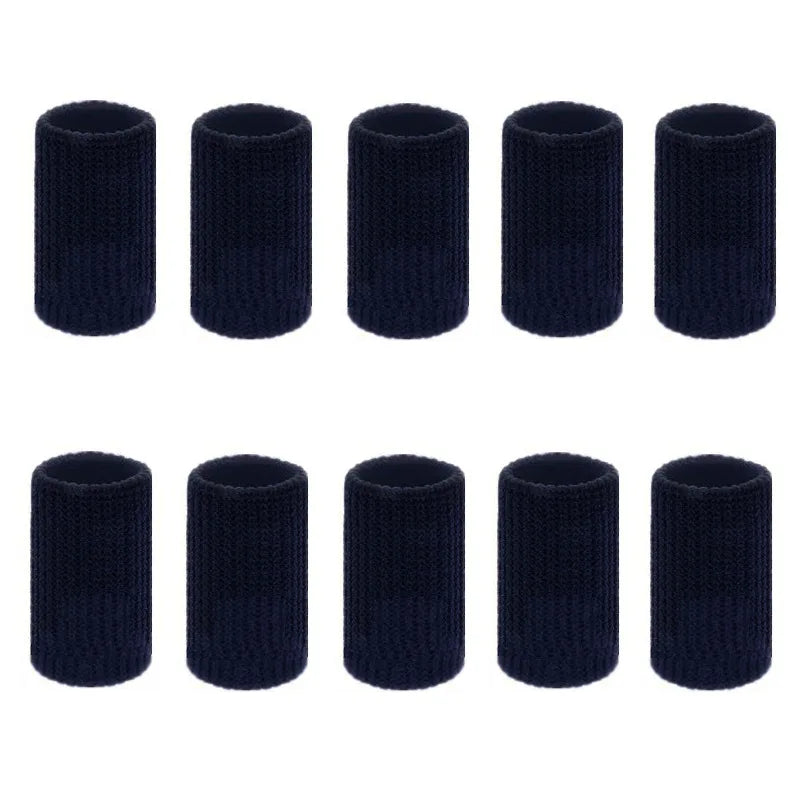 Athletic Finger Support Sleeves - 10 Pack Compression Guards for Basketball, Volleyball, Gym & Sports