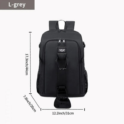 Waterproof Camera Backpack - Oxford Cloth Photography Bag for Outdoor DSLR Use