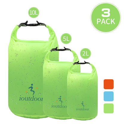 Waterproof Dry Bag 10L - Lightweight Combo Wet/Dry Bag for Kayaking Swimming Fishing Rafting - 210T Polyester