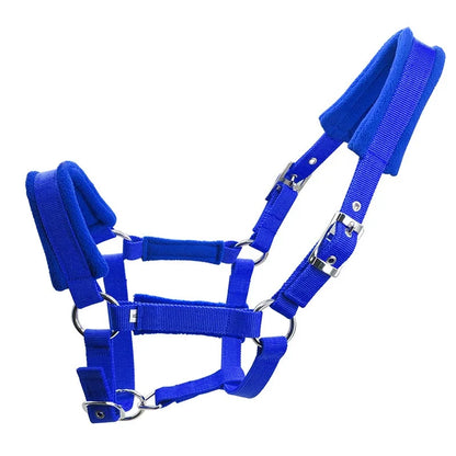 Adjustable Thickened Horse Halter - Equestrian Head Collar with Protective Strap for Stable and Riding