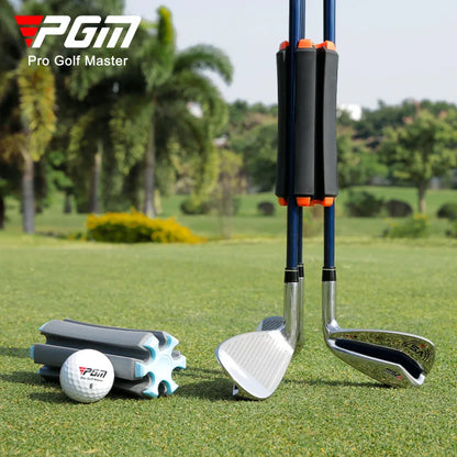 Golf Club Organizer Rack - Portable Standing Storage with Retainer Clips for Outdoor Sports (Model ZP035)