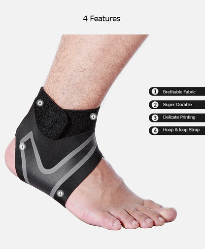 Sports Ankle Support Brace - Plantar Fasciitis Relief, Sprain Protection & Tendonitis Pain Relief for Fitness Safety