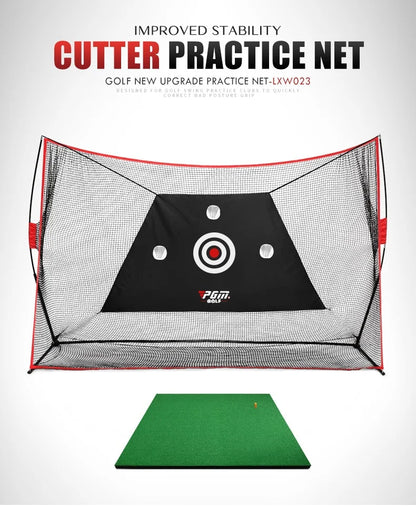 3M Golf Practice Net Set - Indoor/Outdoor Multi-Function Trainer for Swing, Chipping, and Cutting Practice
