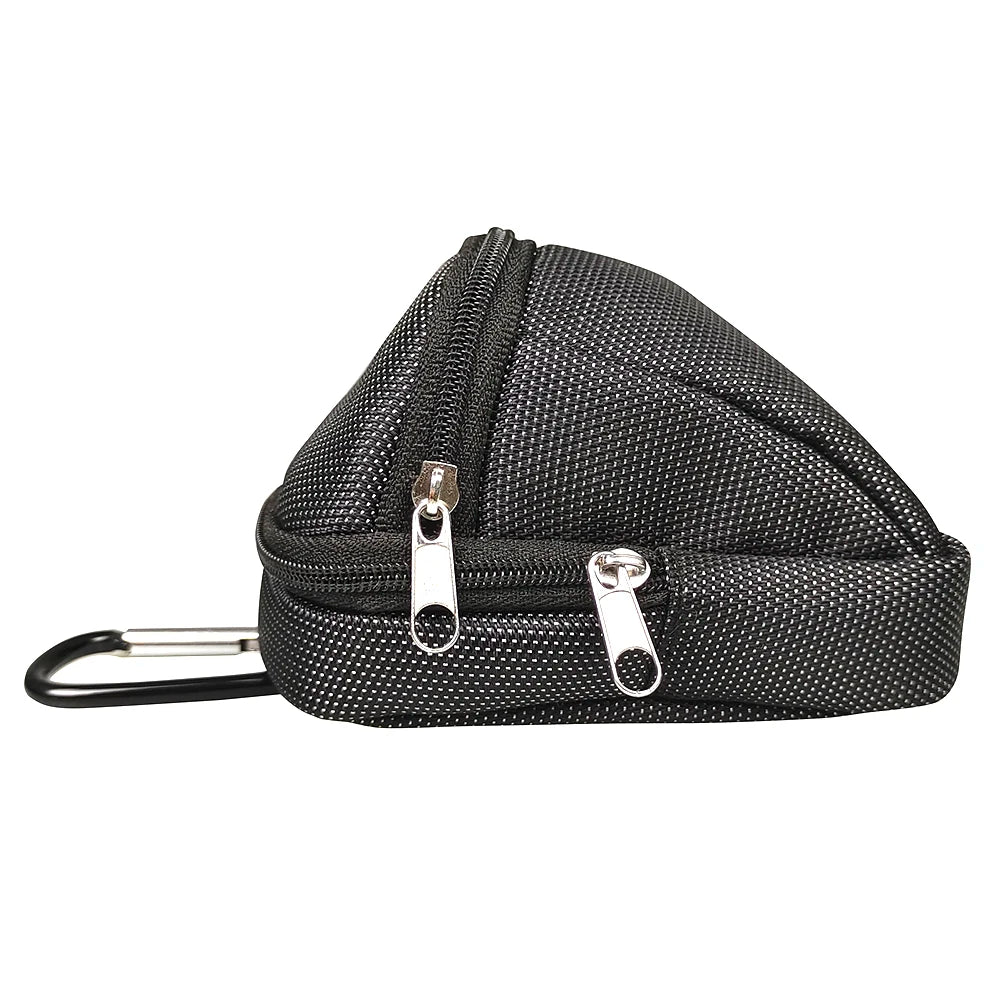Portable Mini Golf Ball Waist Bag - Nylon Park Golf Ball Holder with Hook for Outdoor Sports