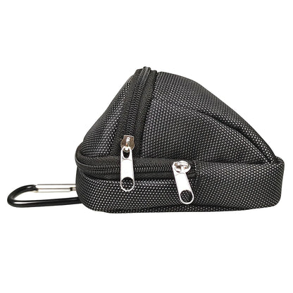 Portable Mini Golf Ball Waist Bag - Nylon Park Golf Ball Holder with Hook for Outdoor Sports