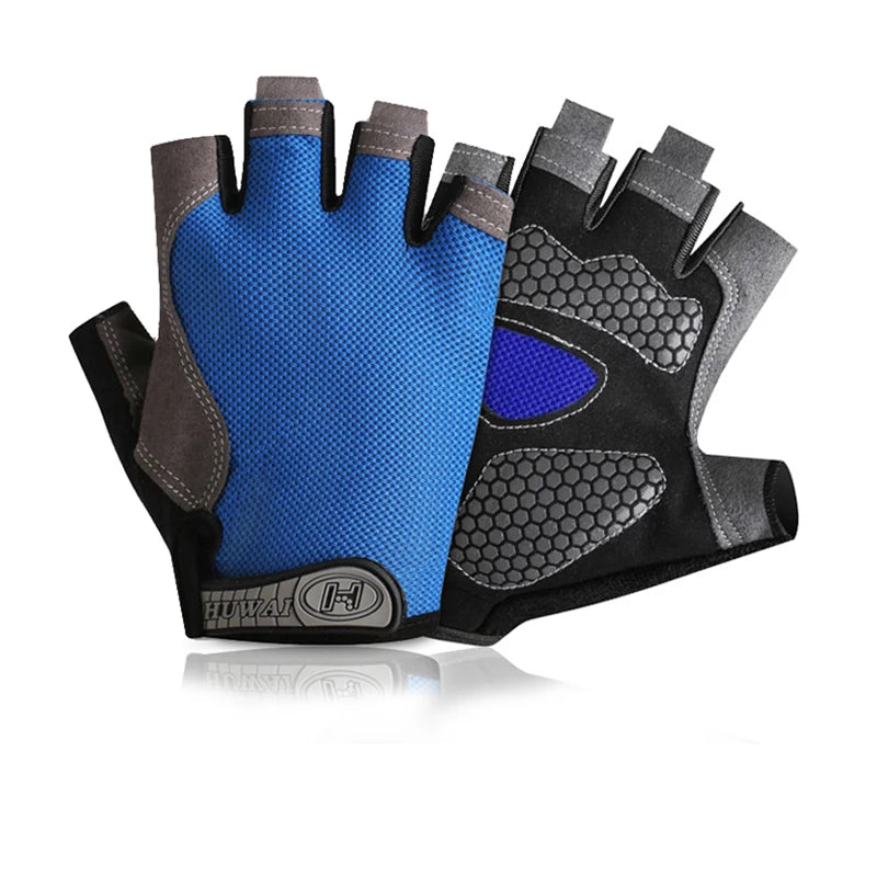 Premium Fingerless Gym Gloves - Breathable Anti-Slip Training Gloves for Men & Women - Weightlifting, Bodybuilding, Cycling & Sports