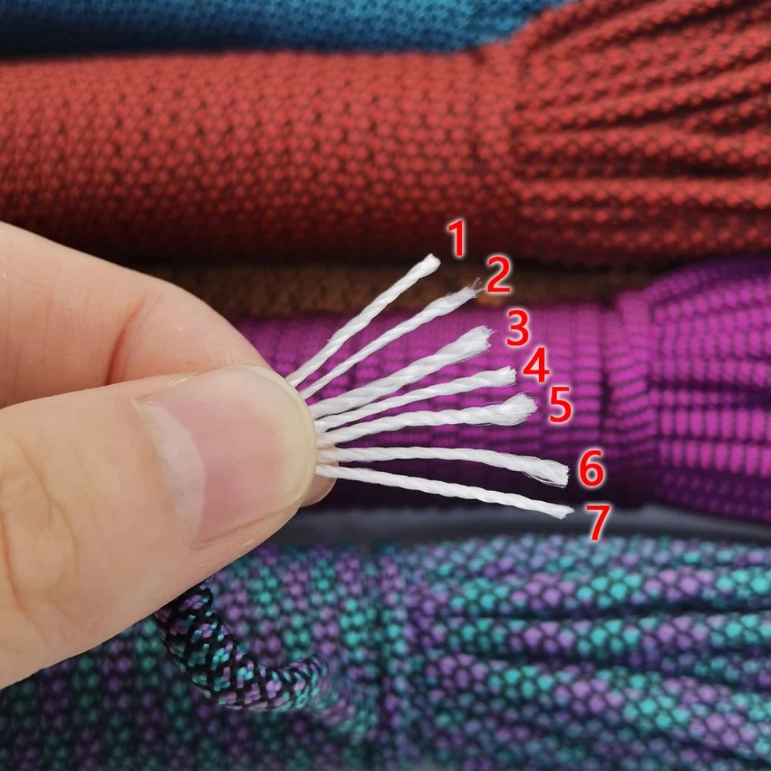 7-Strand Paracord Survival Rope - 5m x 4mm for Camping, Climbing, and Outdoor Adventures