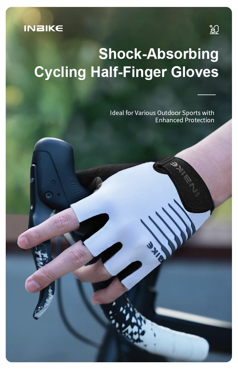 Half-Finger Gel Cycling Gloves - Shockproof Padded Sport Gloves for Men & Women