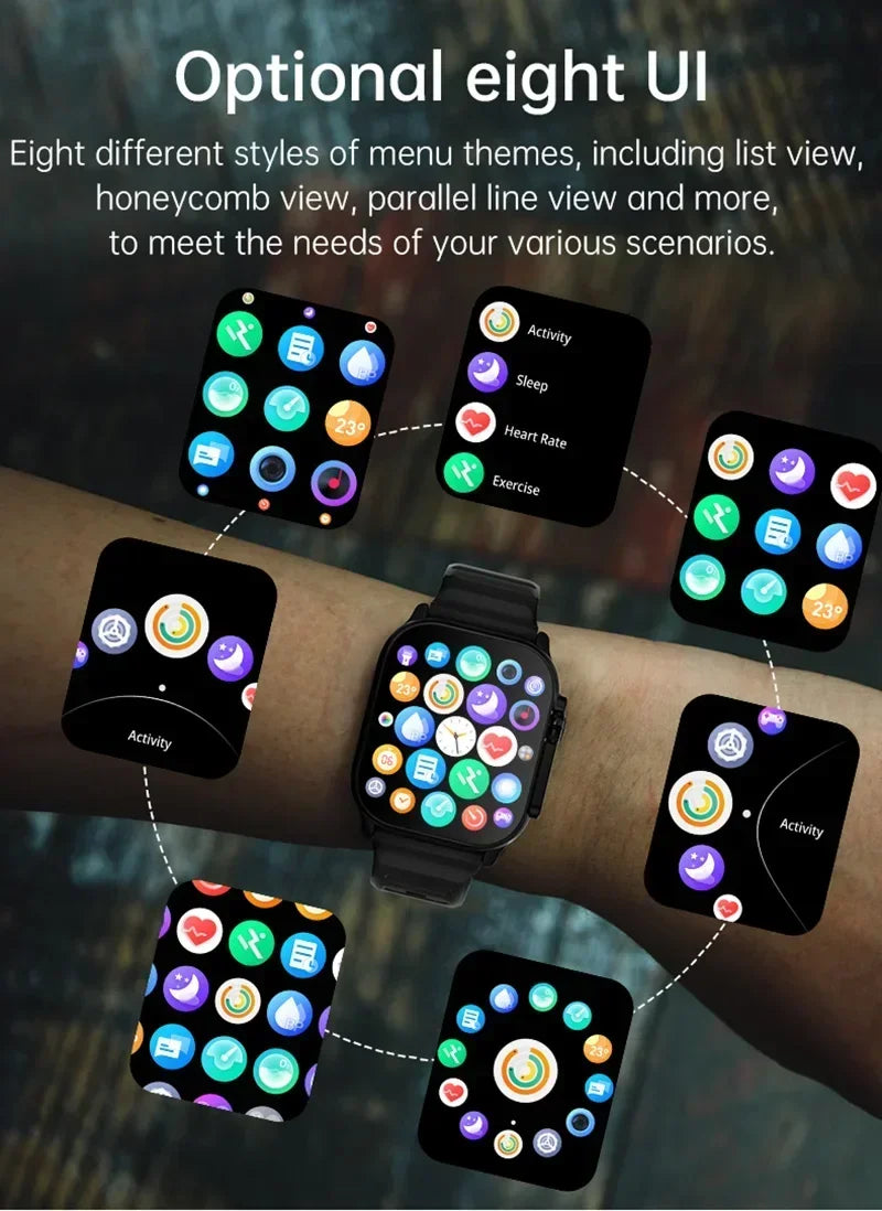 T800 U2 Smart Watch 49mm - NFC, GPS, Bluetooth, Wireless Charging