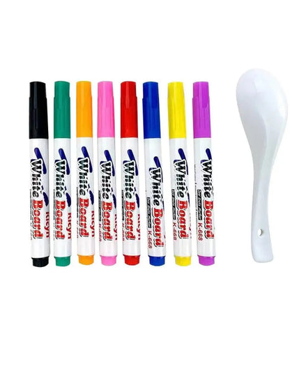 Magical Ink Pens With Spoon - Water Floating Pen Set For Kids