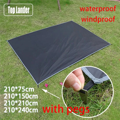 Ultralight Portable Waterproof Camping Mat - Large Travel Mattress with Pegs for Outdoor Picnic, Beach & Tent Use