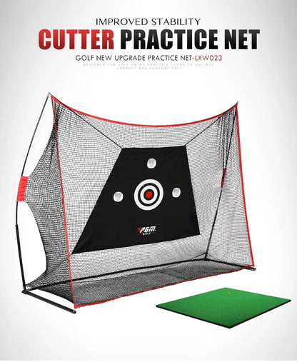 3M Golf Practice Net Set - Indoor/Outdoor Multi-Function Trainer for Swing, Chipping, and Cutting Practice