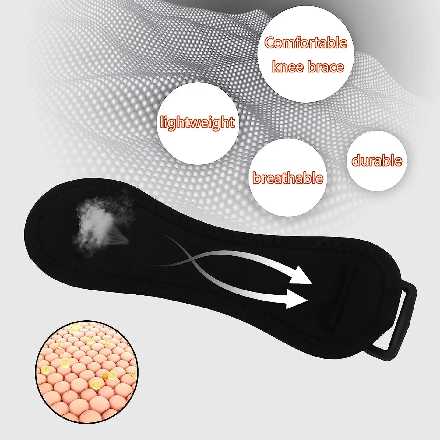 Premium Wide Patella Knee Strap - Adjustable Support Brace for Active Sports