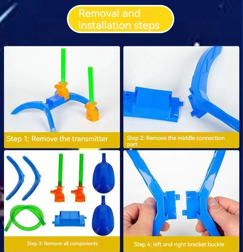 Kids Air Rocket Launcher Set - Foot Pump Outdoor Soaring Toy for Children