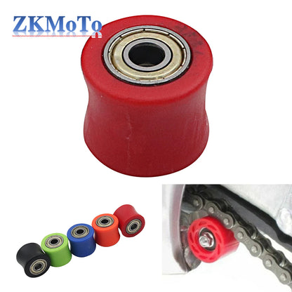 Chain Roller Tensioner Pulley Wheel Guide - 8mm/10mm - Compatible with XR CR CRF 125 250 450 Pit Pro Dirt Bike Motocross