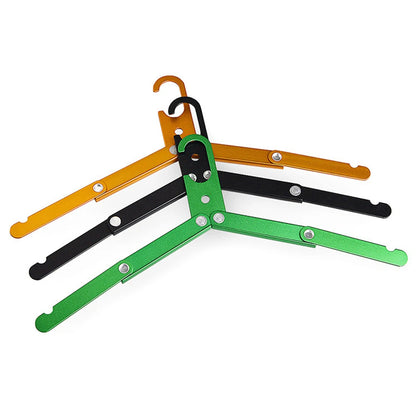 Portable Aluminum Alloy Folding Hanger - Space-Saving Coat Drying Rack for Camping and Travel