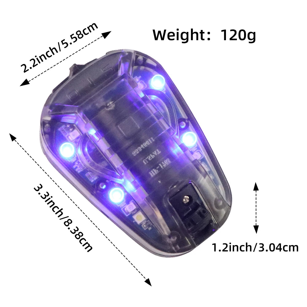 Tactical Helmet Light - Multi-Function IR Strobe Signal Lamp with Velcro Mount
