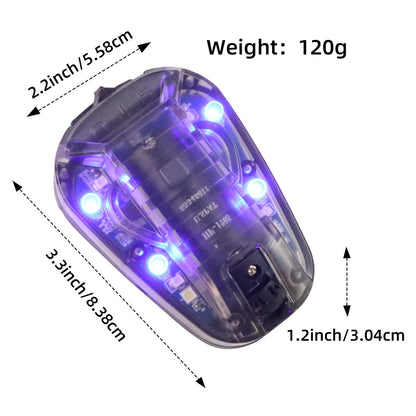 Tactical Helmet Light - Multi-Function IR Strobe Signal Lamp with Velcro Mount