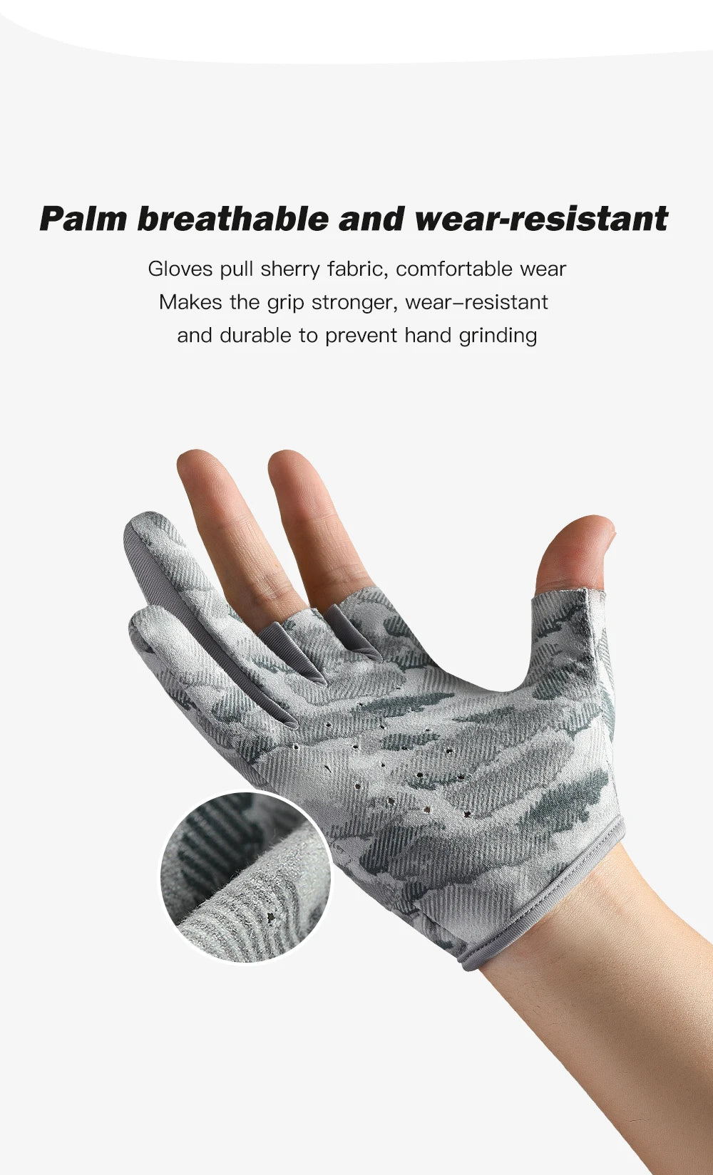 Men's Summer Fishing Gloves - Ice Silk Breathable Three-Finger Cut Design with UV Protection & Anti-Slip Grip (1 Pair)