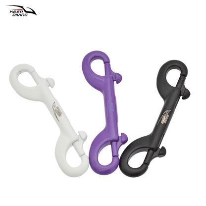 KEEP DIVING 316 Stainless Steel Double-Ended Scuba Diving Hook - BCD Equipment Accessory with Quick Draw Snap Bolt Kit (1 Piece)
