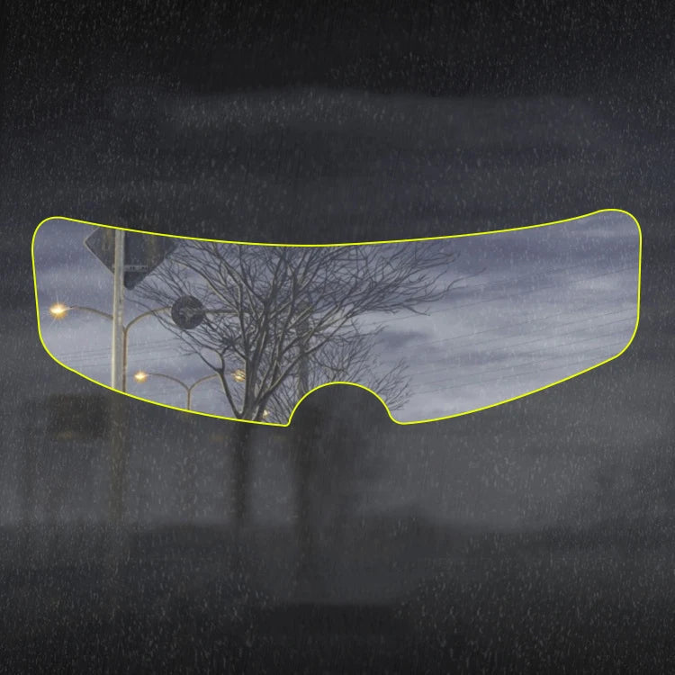 Clear Nano Film Helmet Sticker – Anti-Rain & Anti-Fog Protection for Motorbike Riders, Easy Application for Enhanced Visibility