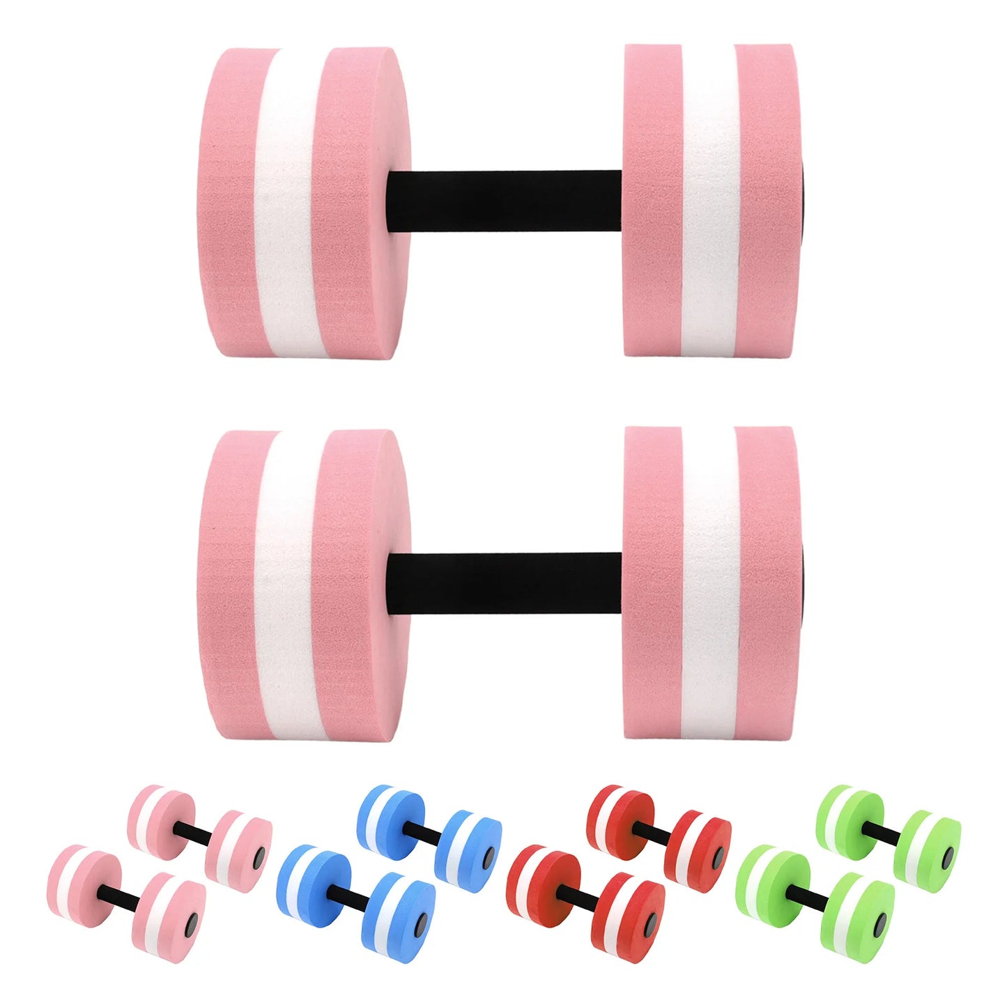 2pcs EVA Water Floating Dumbbells - 15cm x 27cm Foam Aquatic Fitness Weights for Pool Aerobics & Water Exercise