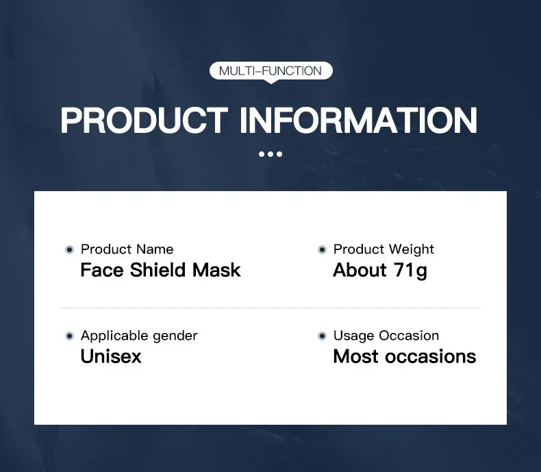 Full Face Shield Cycling Sunglasses - Protective Spherical Lens Goggles for Men & Women