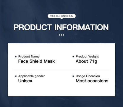 Full Face Shield Cycling Sunglasses - Protective Spherical Lens Goggles for Men & Women