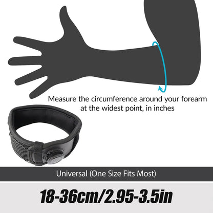 Tennis Elbow Brace - Tendonitis Relief Strap for Golfers Elbow, Forearm Support Band with Golf Elbow Pads (1 Piece)
