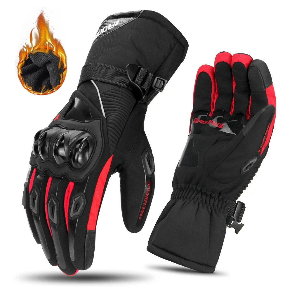 Winter Motorcycle Gloves - Windproof Waterproof Touch Screen Motocross Riding Gloves for Men