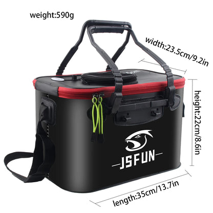 Portable EVA Folding Fish Bucket - Thickened Live Fish Tank for Outdoor Fishing (No Oxygen Pump Required)