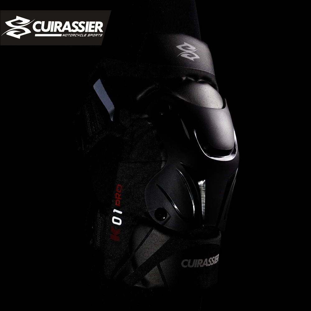 Cuirassier MX Motorcycle Knee Pads - Night Reflective Motocross Racing Guards Protection