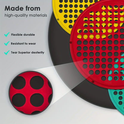 Silicone Hand Exerciser - Elastic Resistance Net 35.5cm - 3 Colors - Home Training Equipment (Battery-Free)