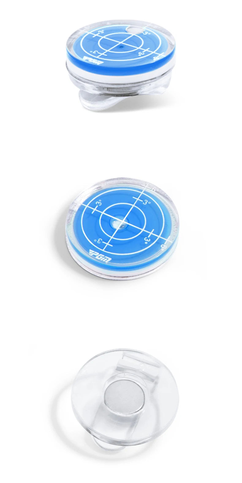 PGM Golf Magnetic Cap Clip Ball Marker - Level Function Marks - Red & Blue - Model MK011