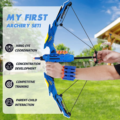 Kids Soft Dart Archery Toy Set with LED Lights