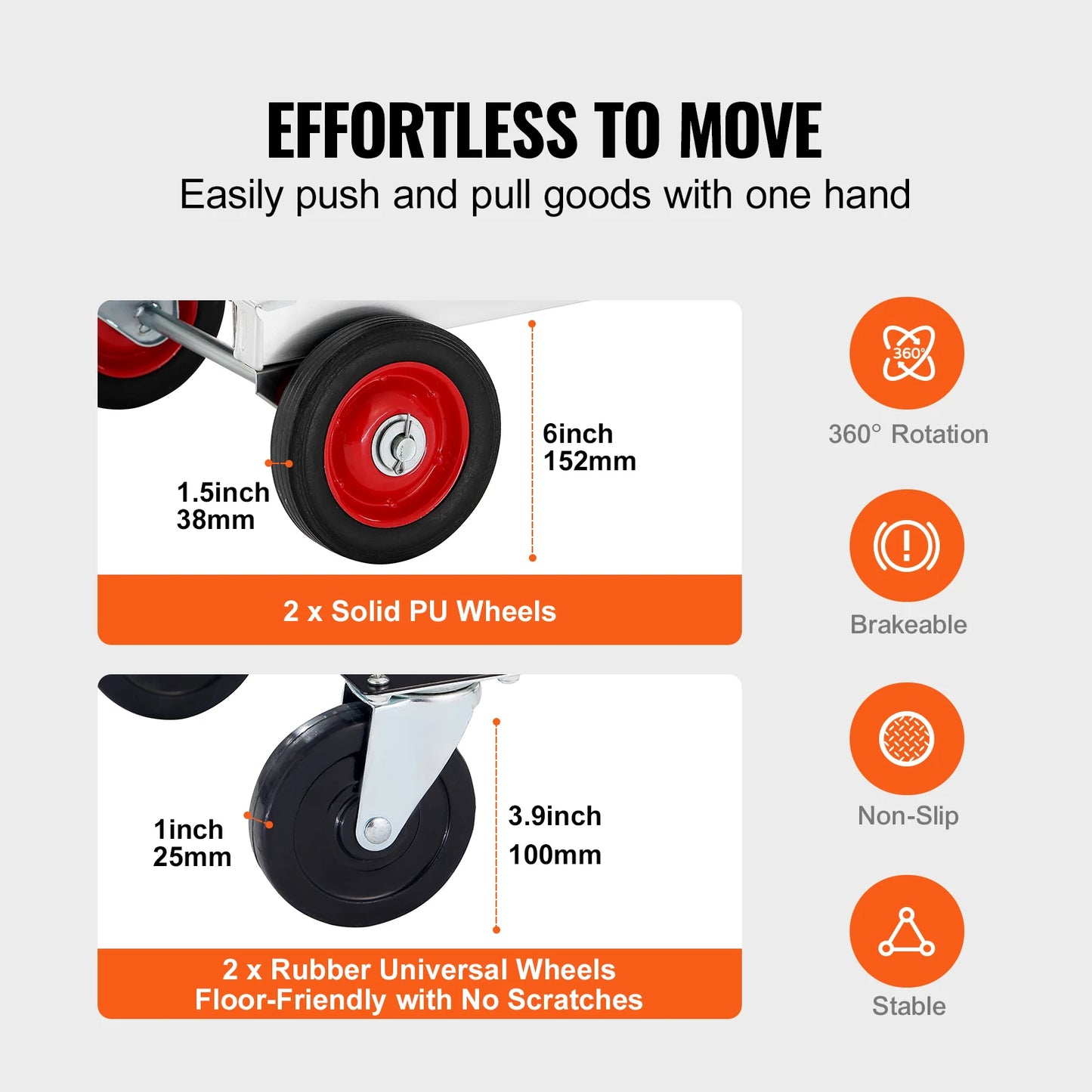 SucceBuy 400 lbs Folding Hand Truck - Lightweight Utility Cart with Wheels for Warehouse, Moving & Luggage Transport