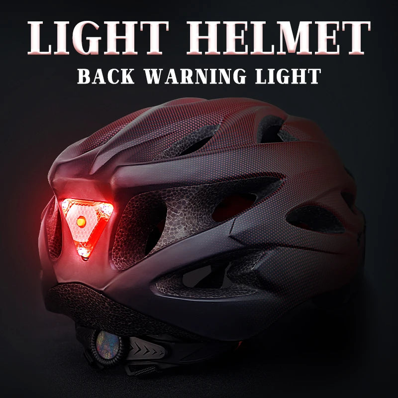 X-TIGER Adult Cycling Helmet with LED Rear Light - Dual Mode Goggle, Lightweight Breathable Design, Fits 58-62cm
