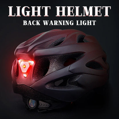 X-TIGER Adult Cycling Helmet with LED Rear Light - Dual Mode Goggle, Lightweight Breathable Design, Fits 58-62cm