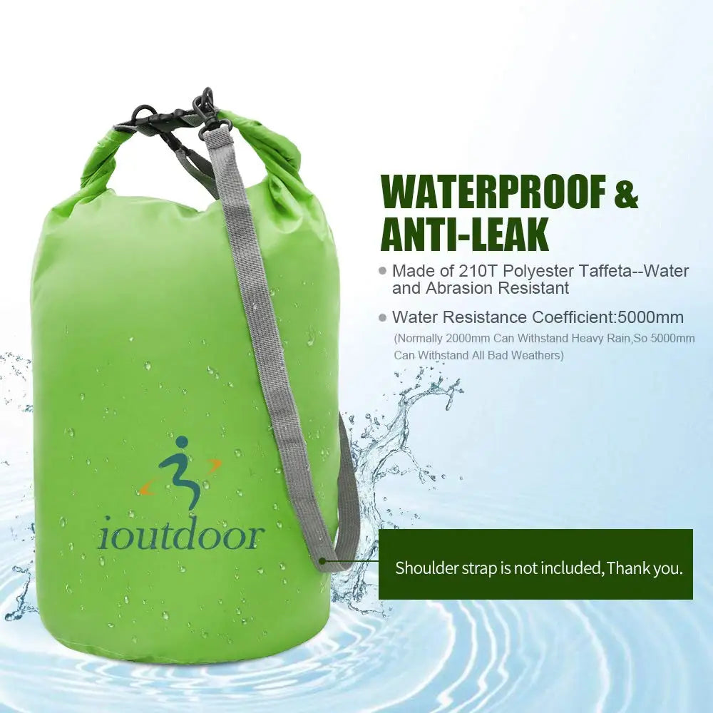 Waterproof Dry Bag 10L - Lightweight Combo Wet/Dry Bag for Kayaking Swimming Fishing Rafting - 210T Polyester