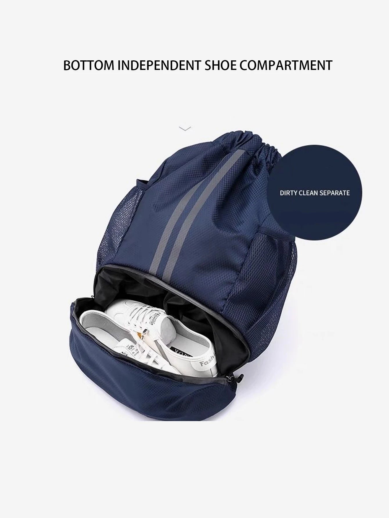 Dry-Wet Separation Sports Backpack - Basketball Swimming Training Bag with Drawstring - Women's Fitness Storage Bag