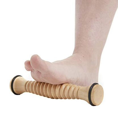 Wooden Foot Massage Roller - Acupressure Relief for Plantar Fasciitis & Foot Pain