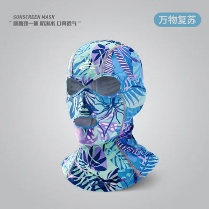 UV Protection Swimming Face Mask - Breathable Diving Cap for Men & Women Beach Sun Protection