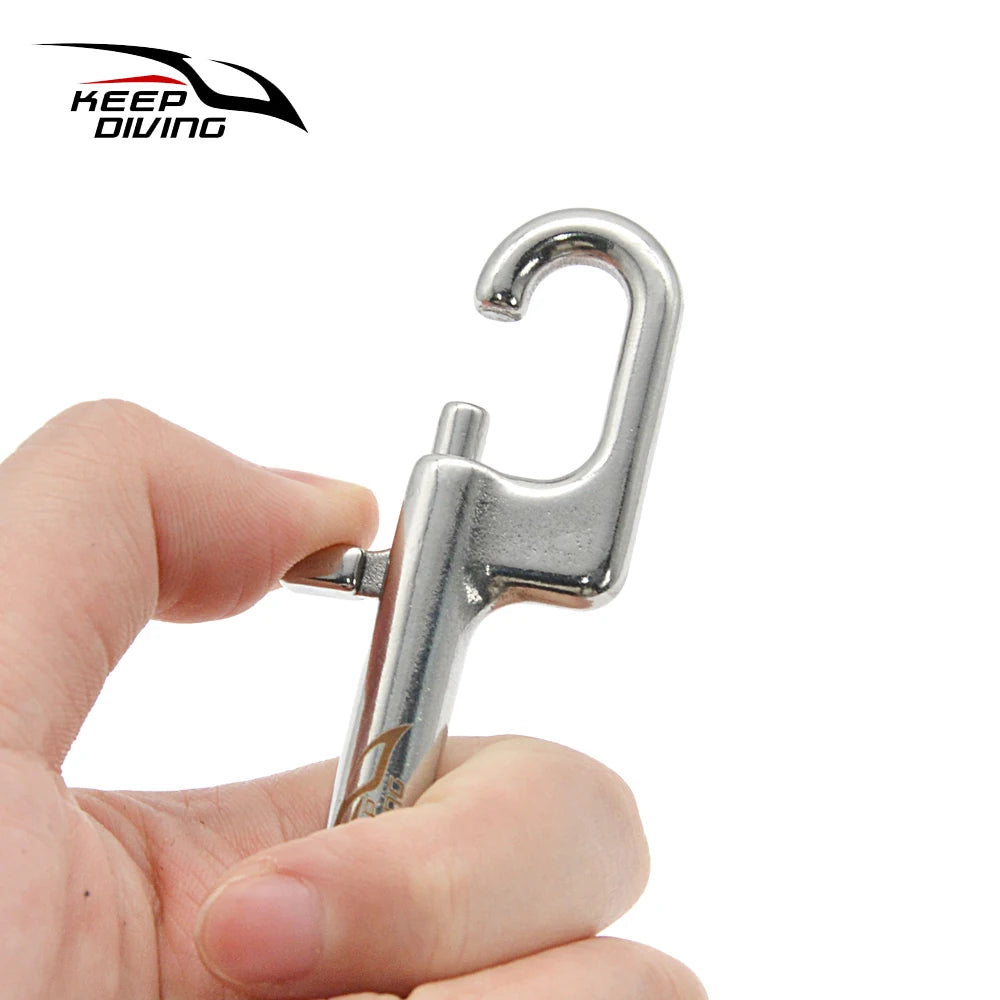 316 Stainless Steel Double-Ended Bolt Snap Hook - 80/90/100/110MM - Scuba Diving BCD Accessories