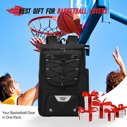 Sports Backpack with Shoe Compartment - Football, Basketball & Soccer Training Bag for Men