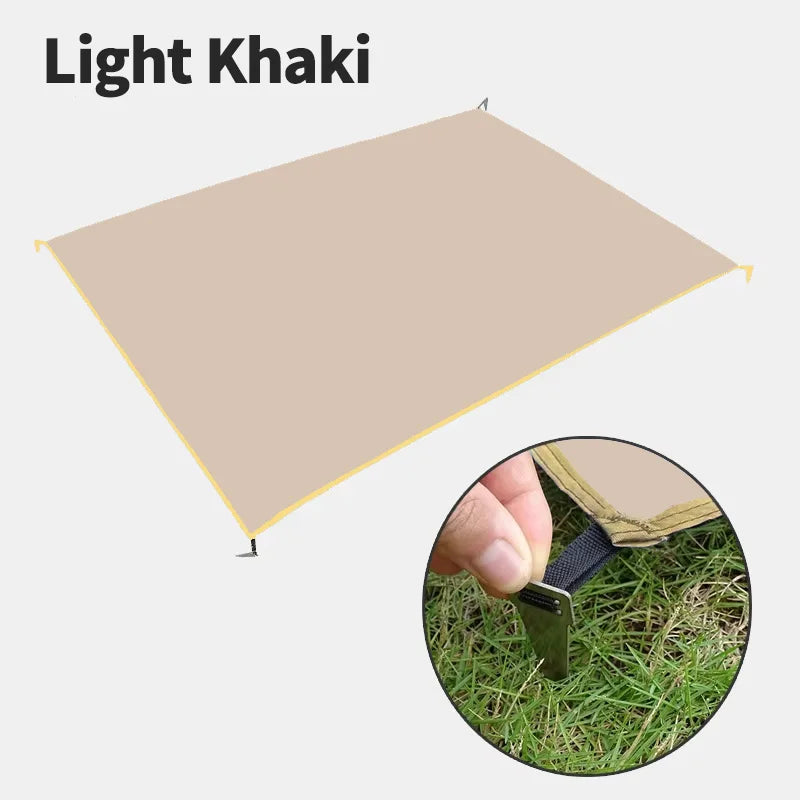 Ultralight Portable Waterproof Camping Mat - Large Travel Mattress with Pegs for Outdoor Picnic, Beach & Tent Use