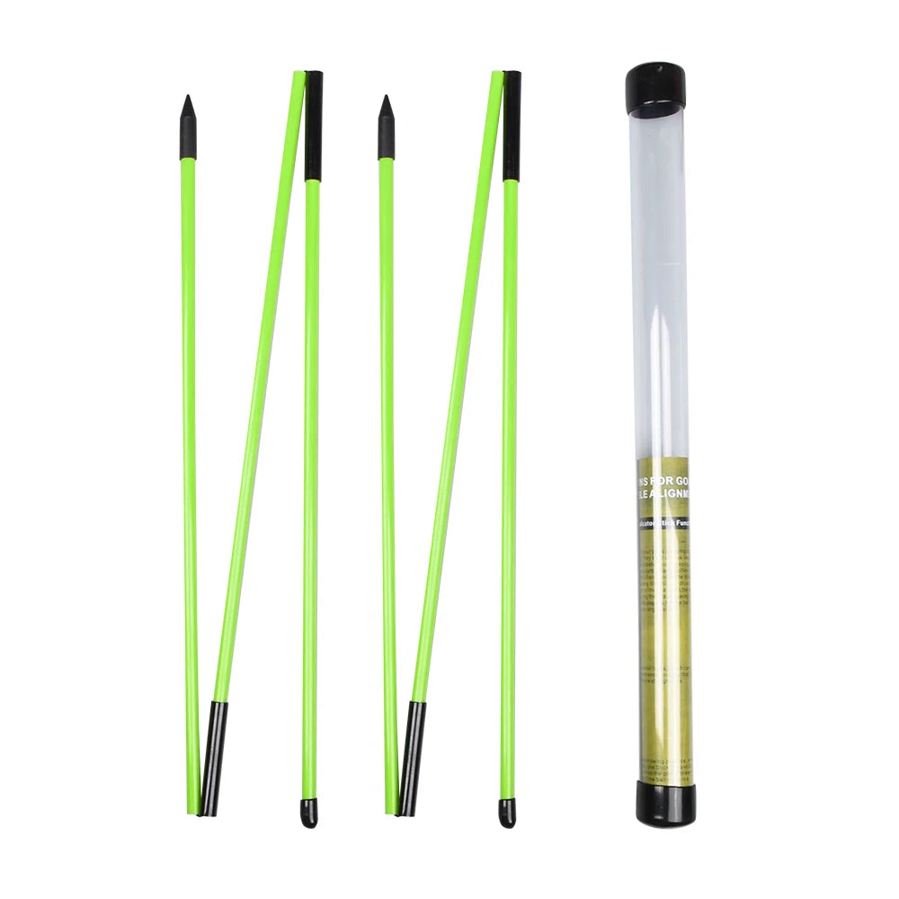 Collapsible Golf Alignment Sticks - Practice Rods & Putter Green Trainer in 6 Colors