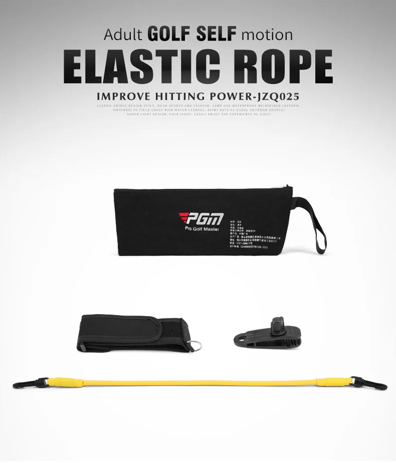 PGM Golf Swing Training Aid - Elastic Resistance Rope for Strength & Swing Practice - Beginner Golf Equipment (1pc)