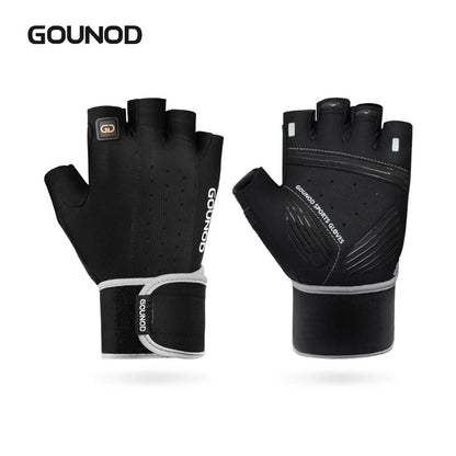 GOUNOD Breathable Anti-Slip Weightlifting Gloves with Wrist Support - Professional Gym Gloves for Bodybuilding, Powerlifting & Fitness Training
