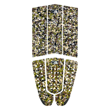 EVA Surfboard Traction Pad - 3-Piece Deck Grip with Tail Kick